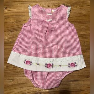 Little Bitty Pink Gingham Baby Dress & Bloomer Set